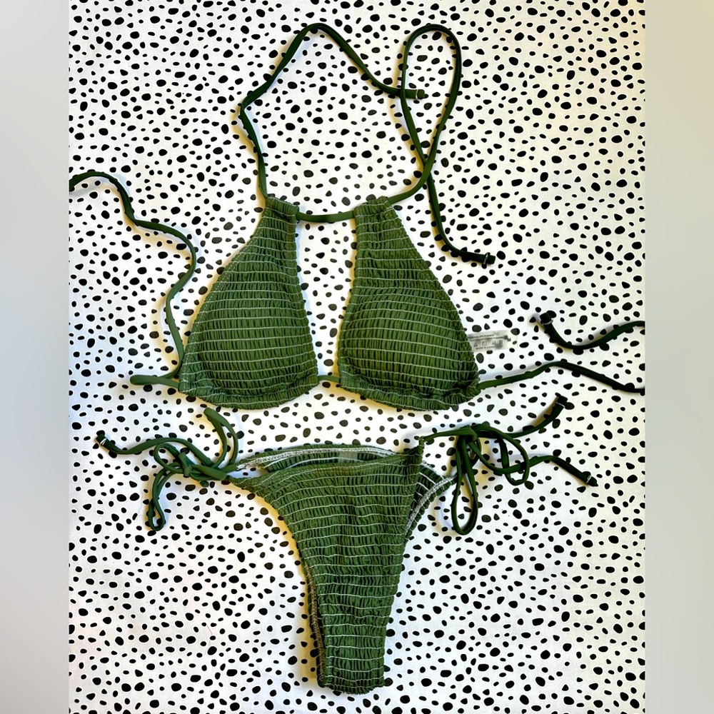 Green swimsuit